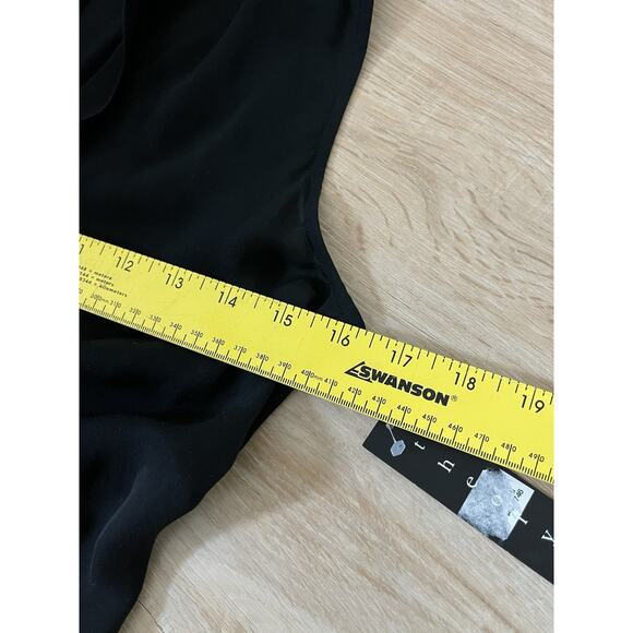 Theory NWT Sleeveless Twist Wrap Style Silk Black Top Sz S Reg $130 Career - Picture 5 of 7